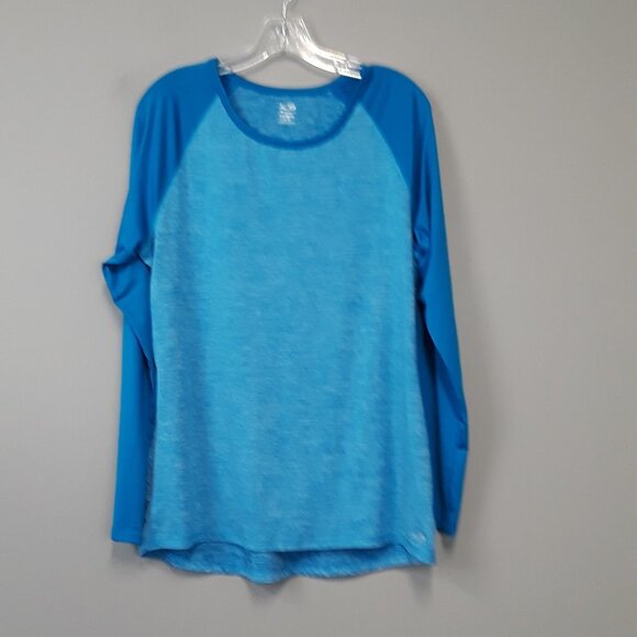 CHAMPION Blue Heathered Boyfriend Shirt Size L - Picture 1 of 8